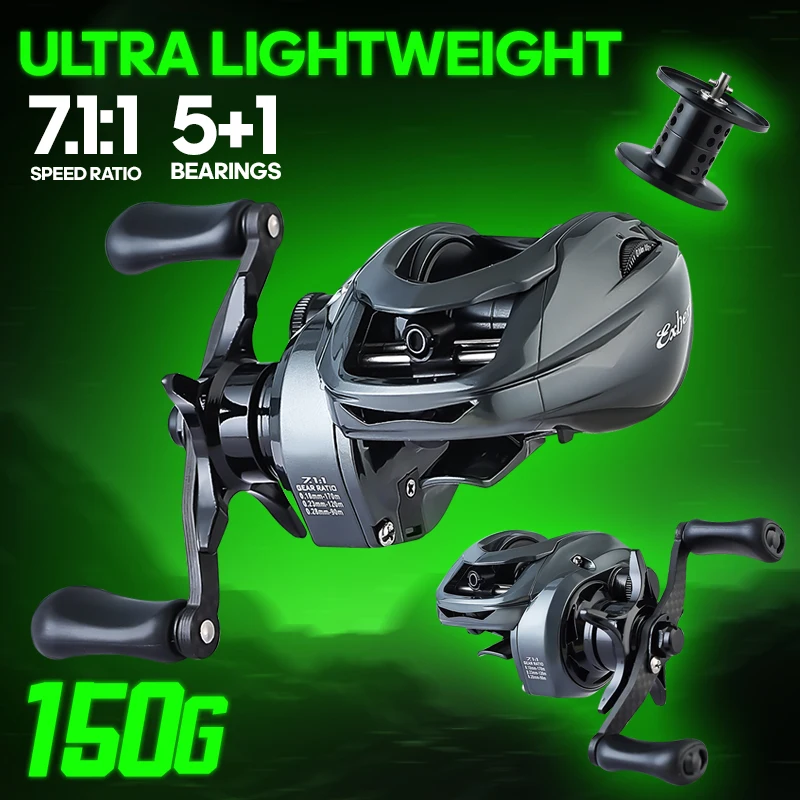 Carrete baitcasting ligero de largo alcance con freno magnético - imagen 2