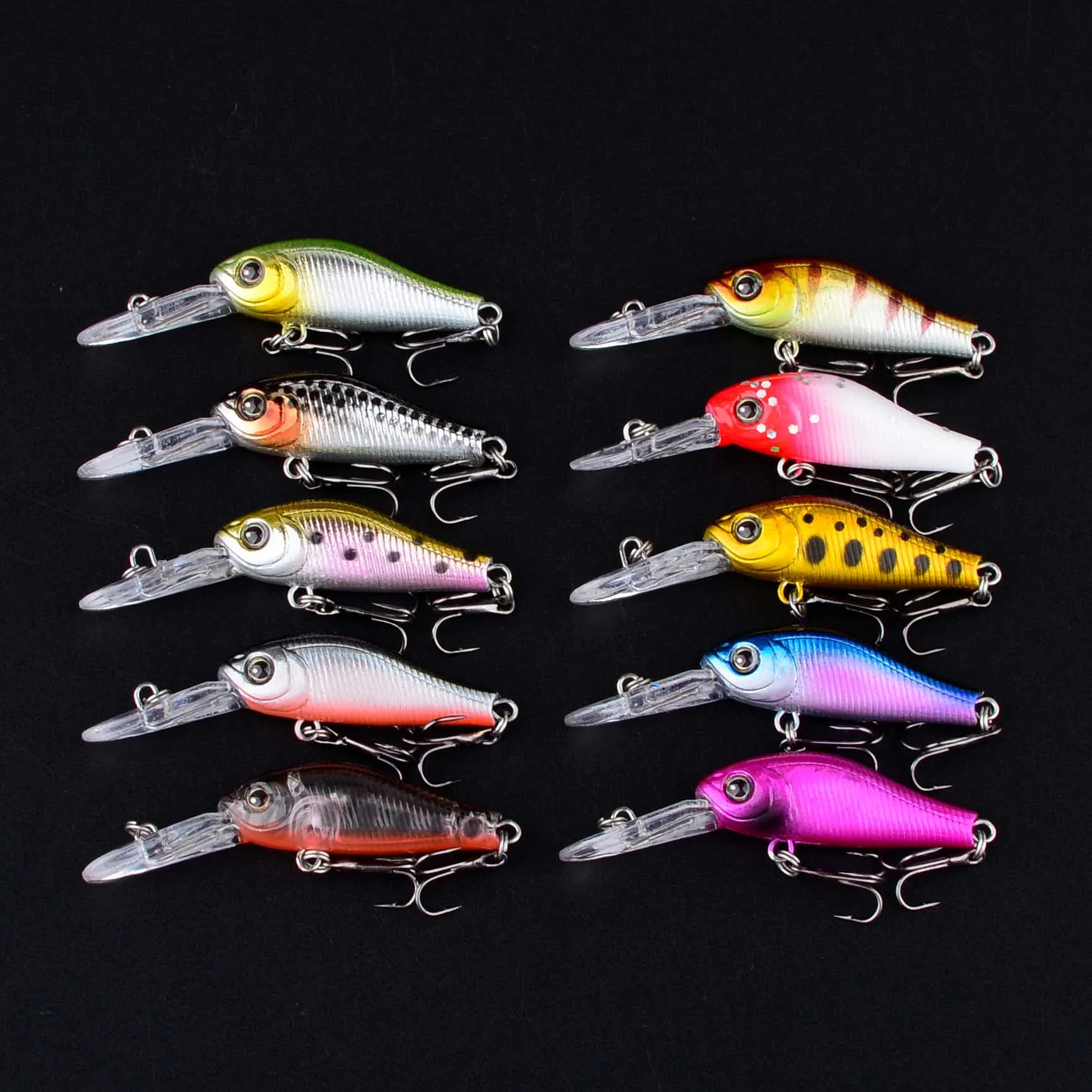 Señuelo flotante mini minnow crank wobbler en colores variados
