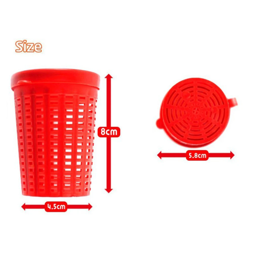Cestas de cebo de plástico rojas para pesca deportiva - imagen 3