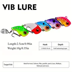 Spinner VIB Señuelo Hundido Láser Ojos 3D Anzuelo Triple