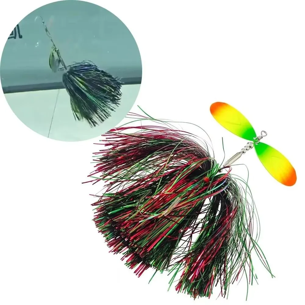 Spinnerbait Bucktail Design giratorio metálico sedoso - imagen 5