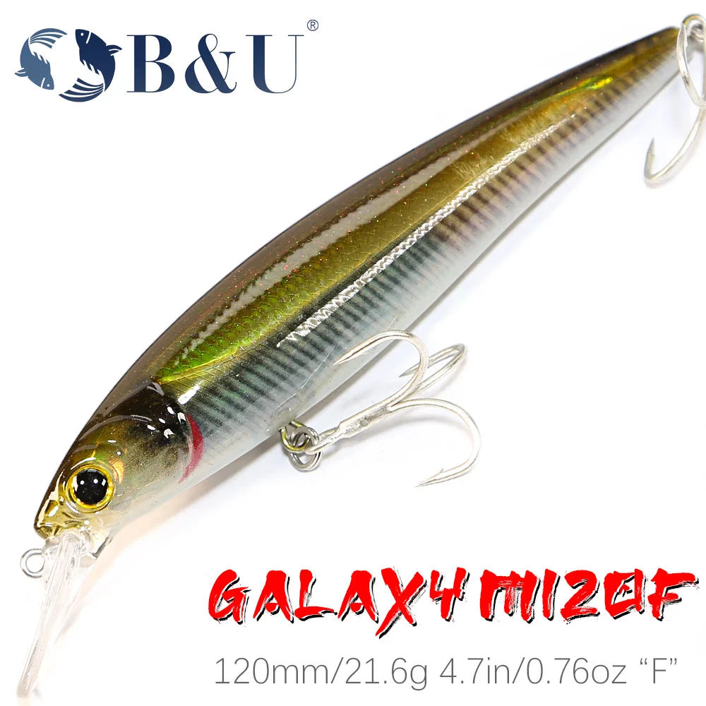 B & U Minnow Jerkbait Señuelo Lubina Agua Salada – Lanzamiento Largo