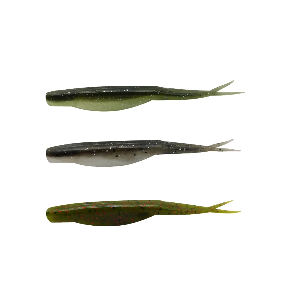 ESFISHING Super Fluke Señuelo vinilo cola de aguja para lucio - imagen 2