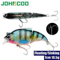 Señuelo articulado Johncoo Swimbait cebo duro realista con anzuelos