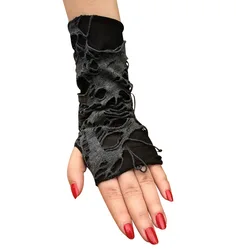 Guantes pesca sin dedos negros resistentes desgaste para spinning