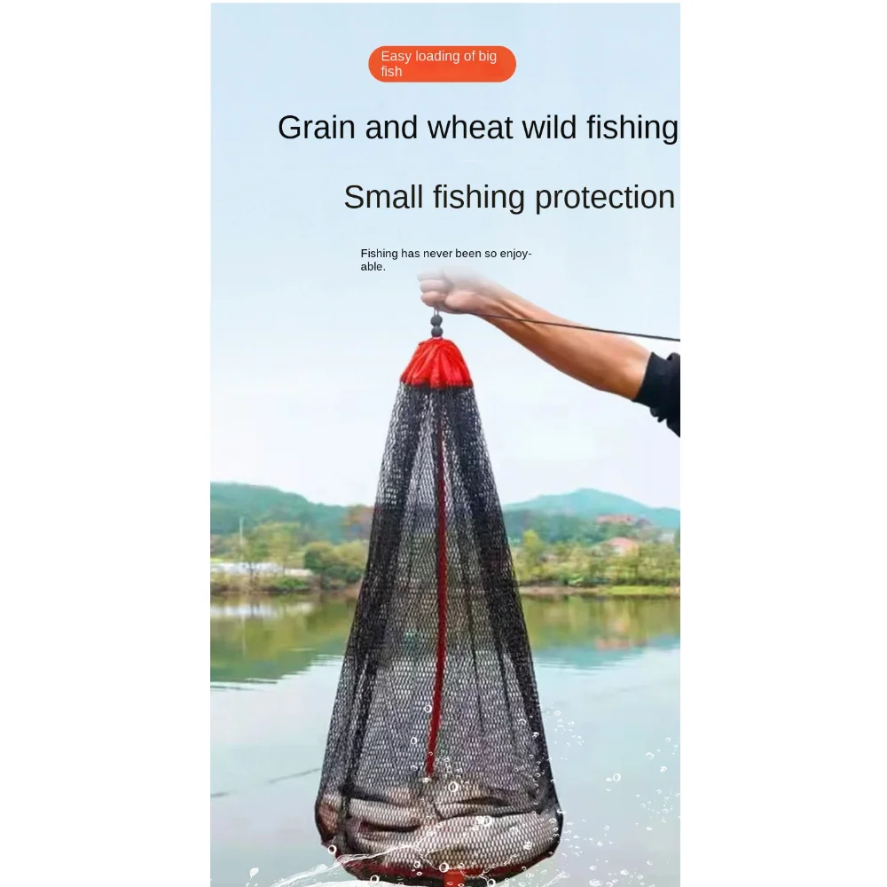 Jaula de pesca plegable en nailon ligera – Malla verde portátil - imagen 3