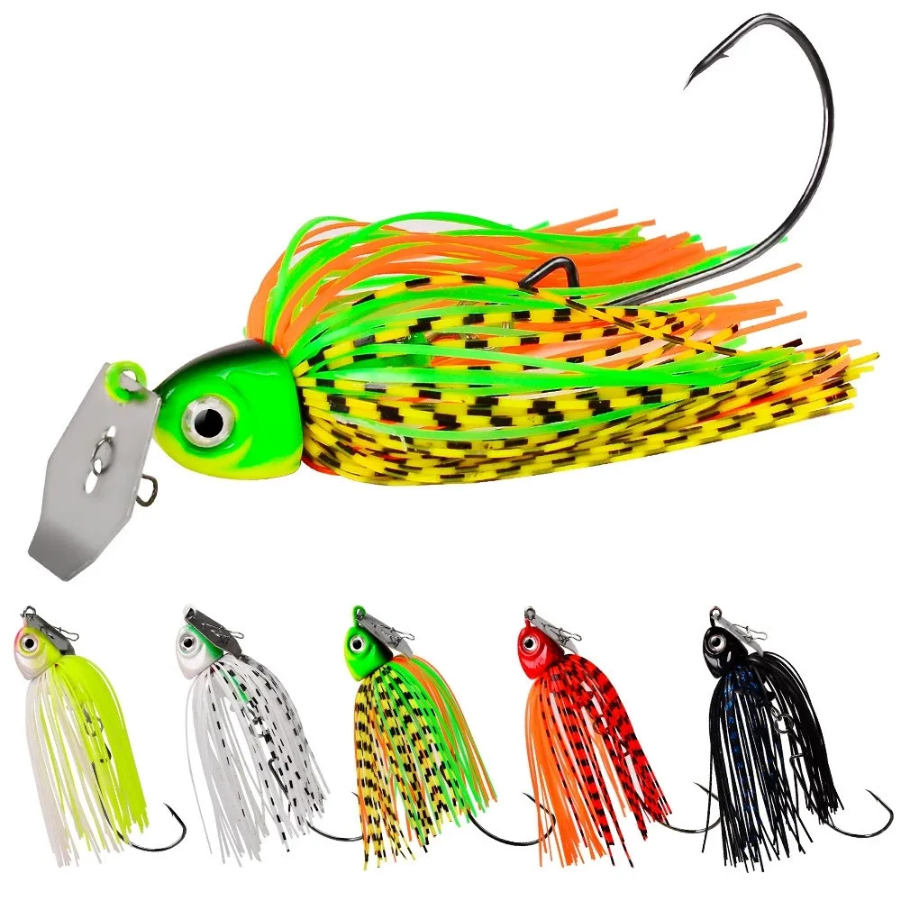 Señuelo Chatter Bait con falda de goma y lentejuelas – para lucio - imagen 5