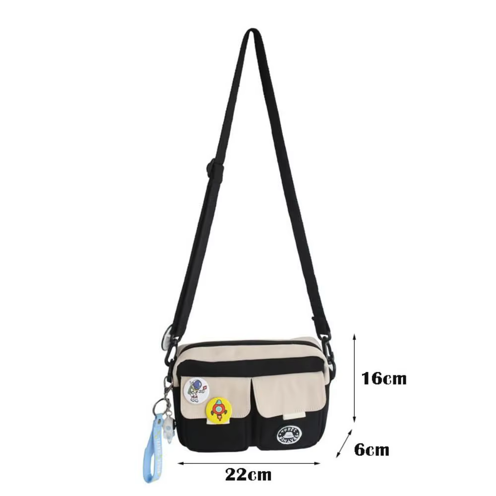 Bolso bandolera vintage unisex de gran capacidad con colgante - imagen 4