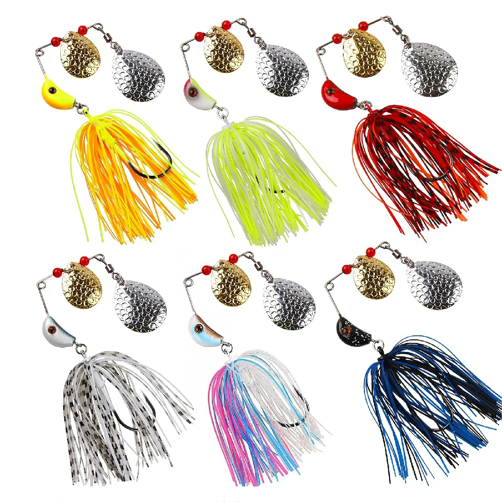 Cebos giratorios spinner con cuchillas dobles Colorado para lubina - imagen 2