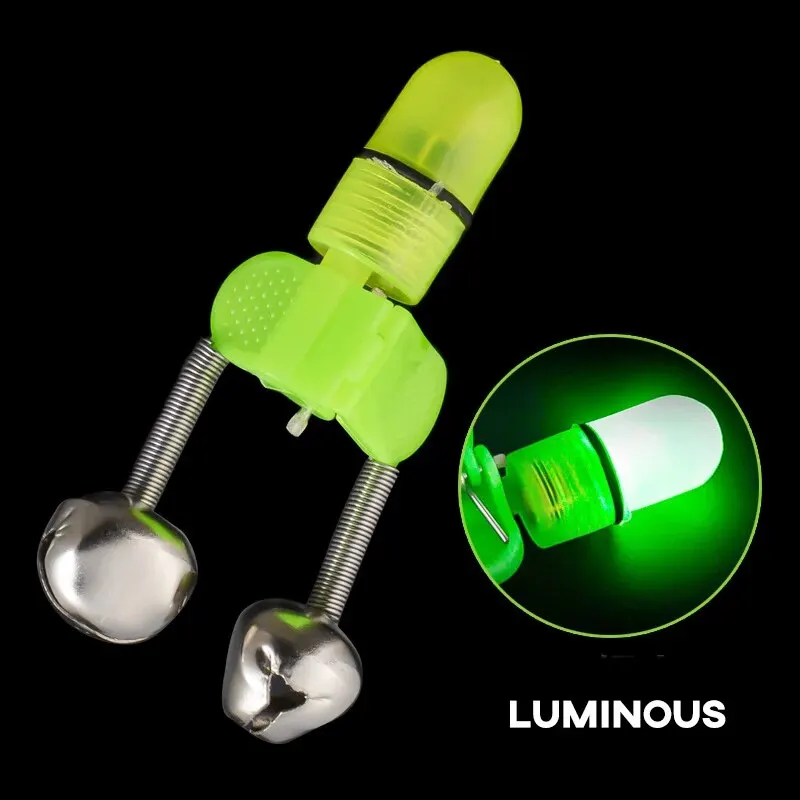 Alarma de anzuelo luminosa con doble anillo para pesca nocturna - imagen 5