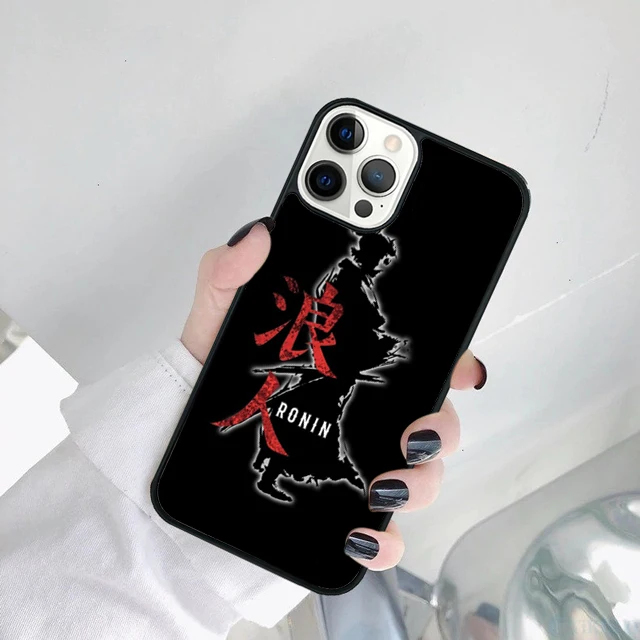 Funda iPhone con diseño samurai de aikido - vista frontal del guerrero