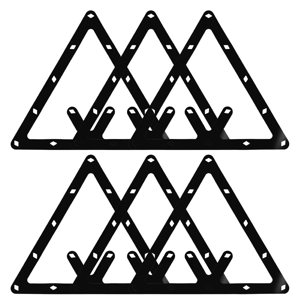 Portabalas triangular para billar con lámina protectora – Set de 6 uds