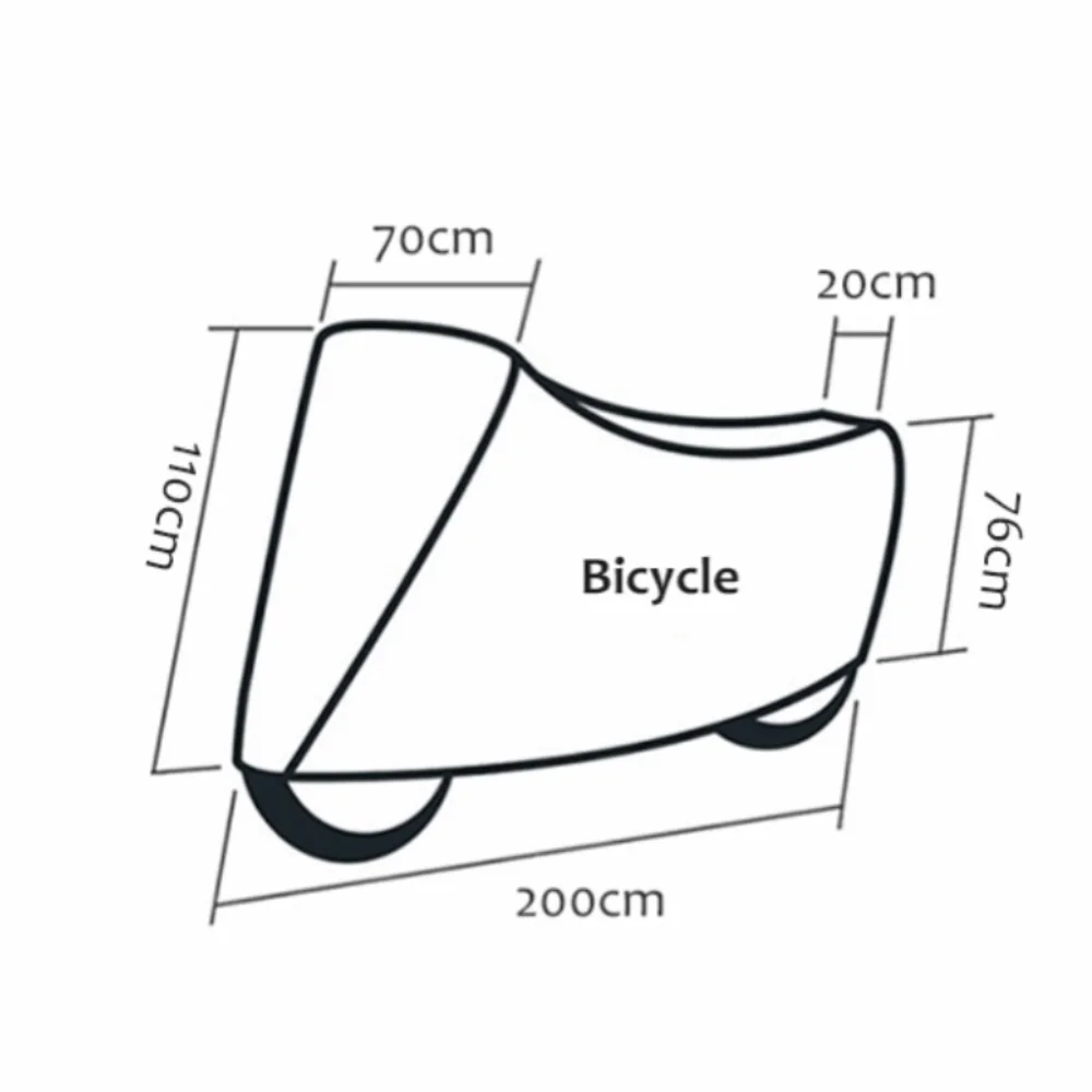 Funda para bicicleta negra de poliéster 210T sobre bicicleta de montaña