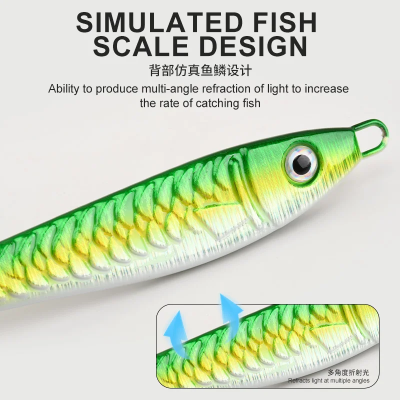 TEASER J149 señuelo jigging lubina de fundición larga brillo - imagen 3
