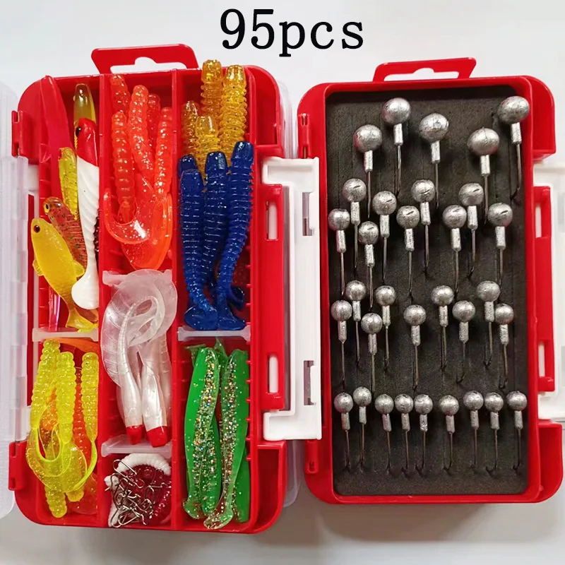 Conjunto de señuelos y caja de aparejos