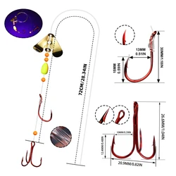 Aparejo Giratorio ZYZHE para Lucioperca – Jig Alta Velocidad BKK Rojo