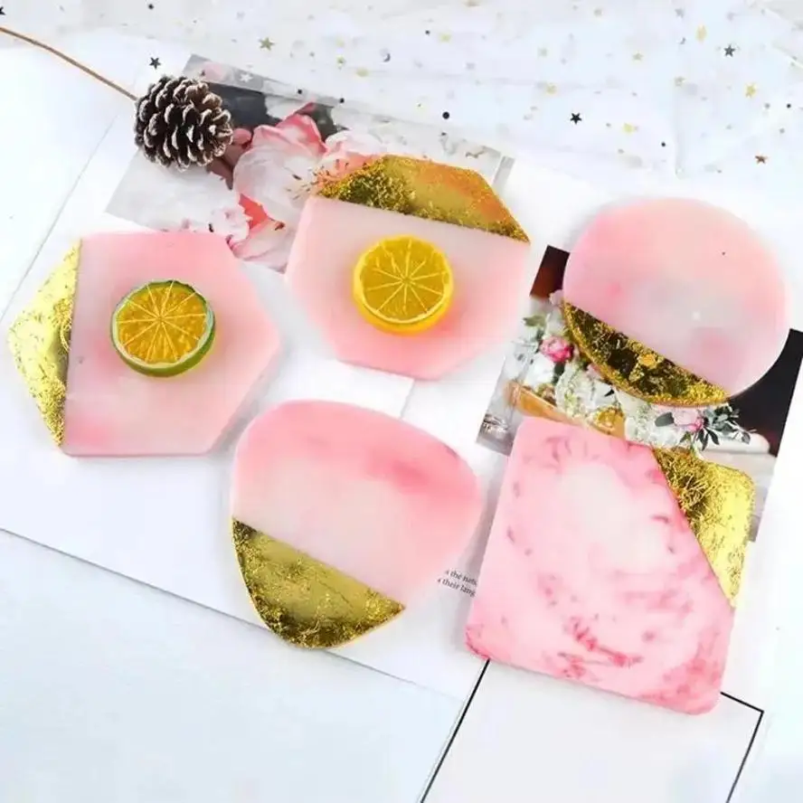 Molde de resina epoxi nórdico para posavasos DIY y bandeja