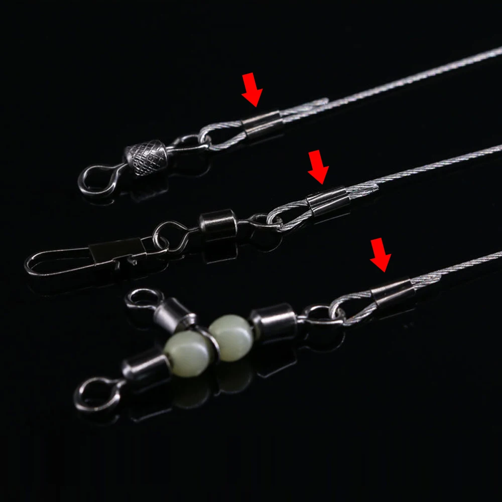 Manguitos de engarzado ovalados – Latón y carbono para pesca deportiva - imagen 3