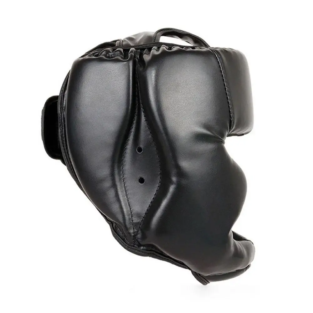 Casco de boxeo PU acolchado grueso ajustable con protección completa - imagen 3