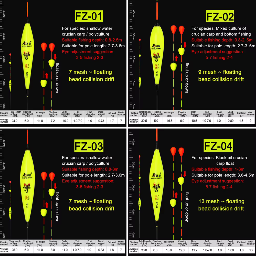 Flotador deslizante Nano compuesto con cuentas para pesca - imagen 3