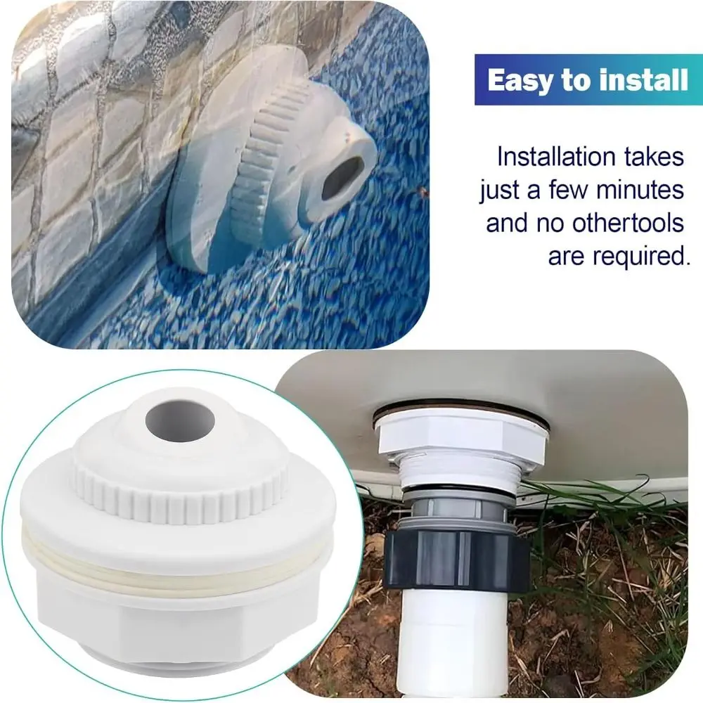 Conector retorno piscina rosca FIP con tuerca seguridad y junta