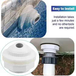 Conector retorno piscina rosca FIP con tuerca seguridad y junta
