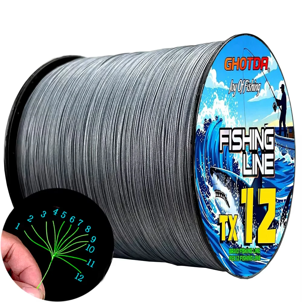 Línea de pesca trenzada PE Super de GHOTDA para agua salada - imagen 2