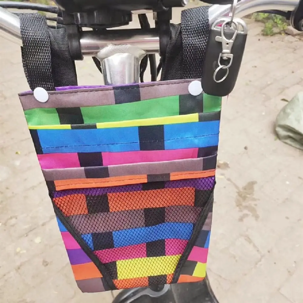 Bolsa impermeable frontal de tela 600D negra multicolor para ciclismo - imagen 3