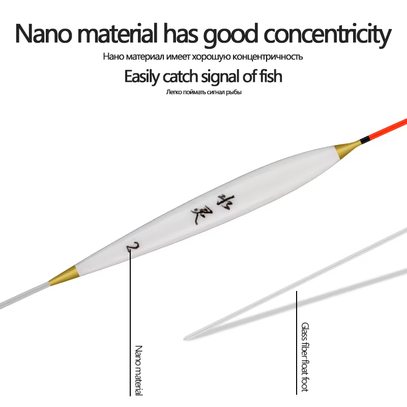 Flotadores Nano para pesca en agua dulce – Kit con soporte y tubos - imagen 3