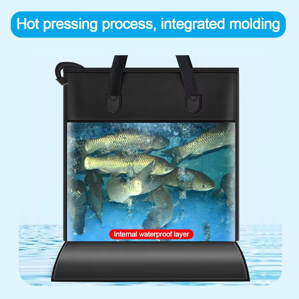 Bolsa impermeable de pesca de gran capacidad con tanque de agua plegable de acampada
