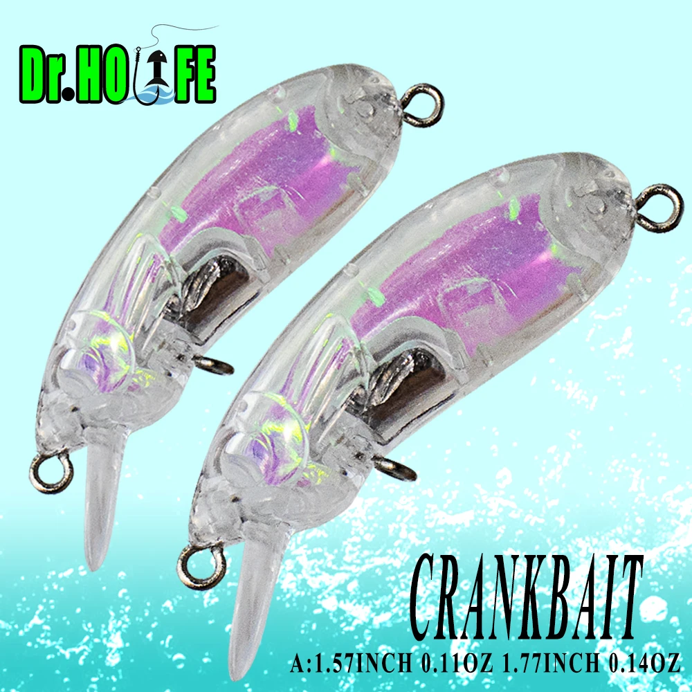 Crankbait blanco Dr.Holife sin pintar – inserto de prisma