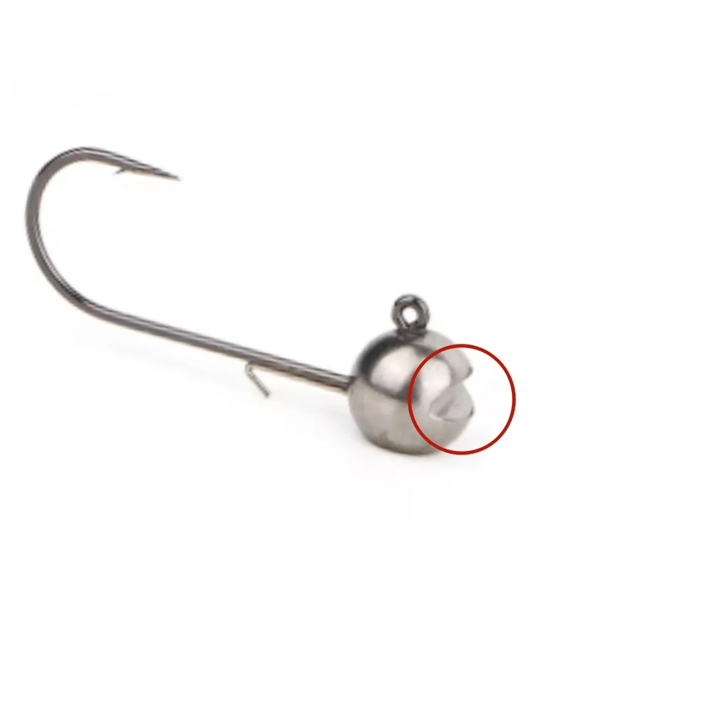 Cabeza de plantilla de tungsteno bola redonda para vinilo con anzuelo - imagen 5
