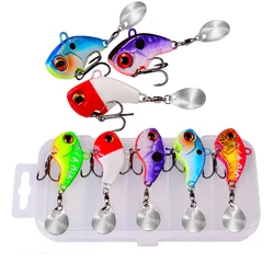 Señuelo jig VIB metálico con cola giratoria vibratoria