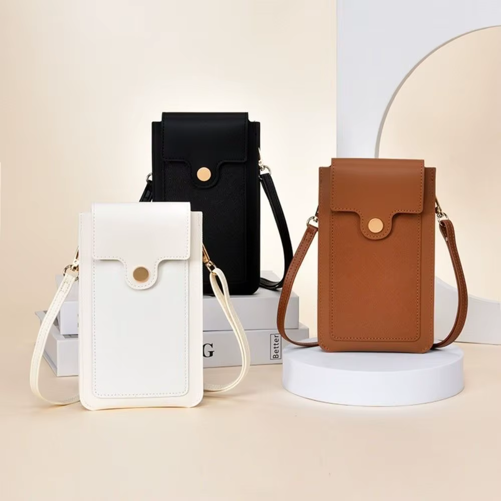 Cartera multifuncional con ventana táctil