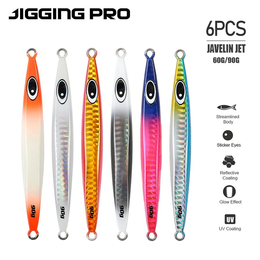 JIGGING PRO Javelin Jet señuelos jig UV luminosos para pesca lenta - imagen 5