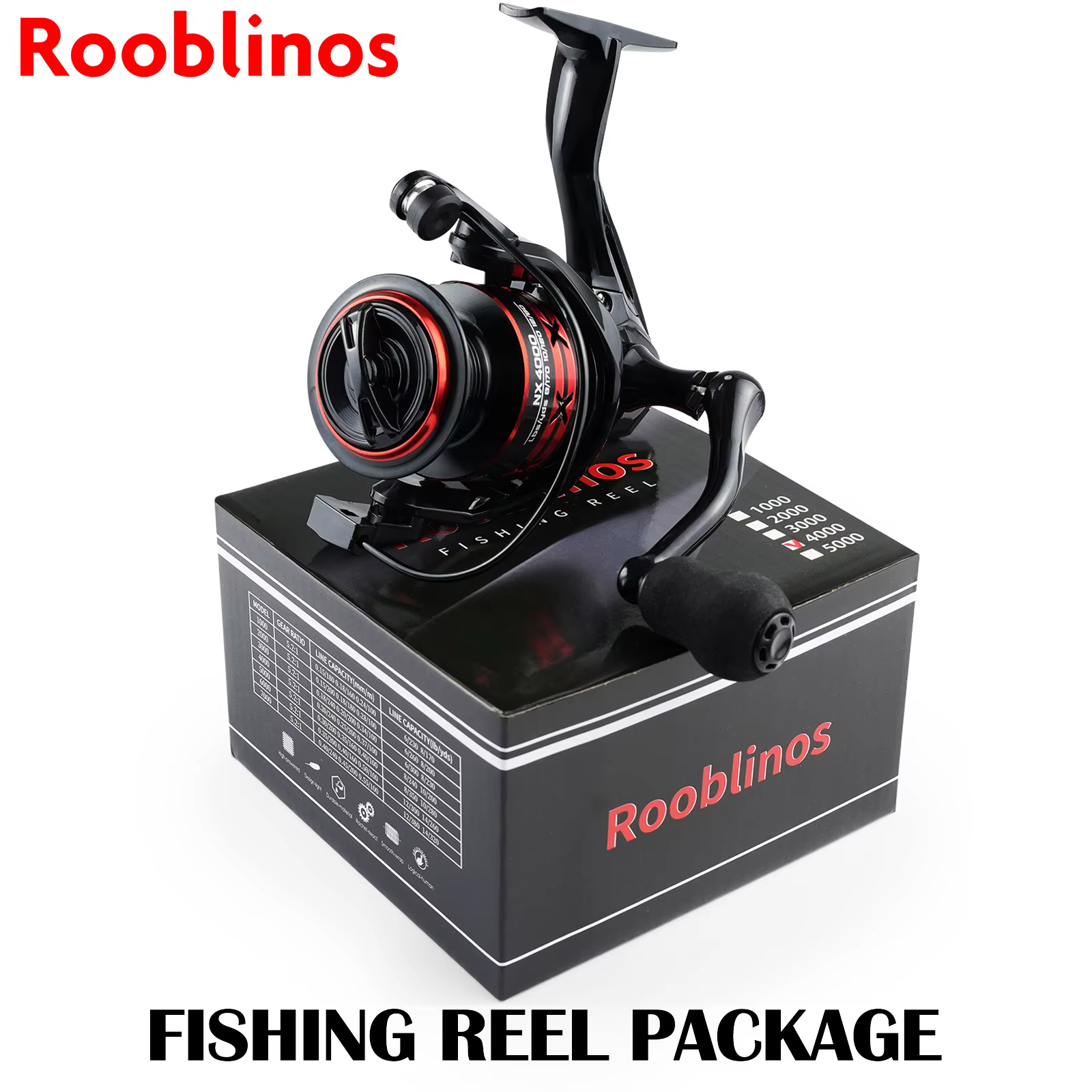 Carrete spinning POOBLINOS NX 5.2:1 – Arrastre 9 kg, cuerpo metálico - imagen 4
