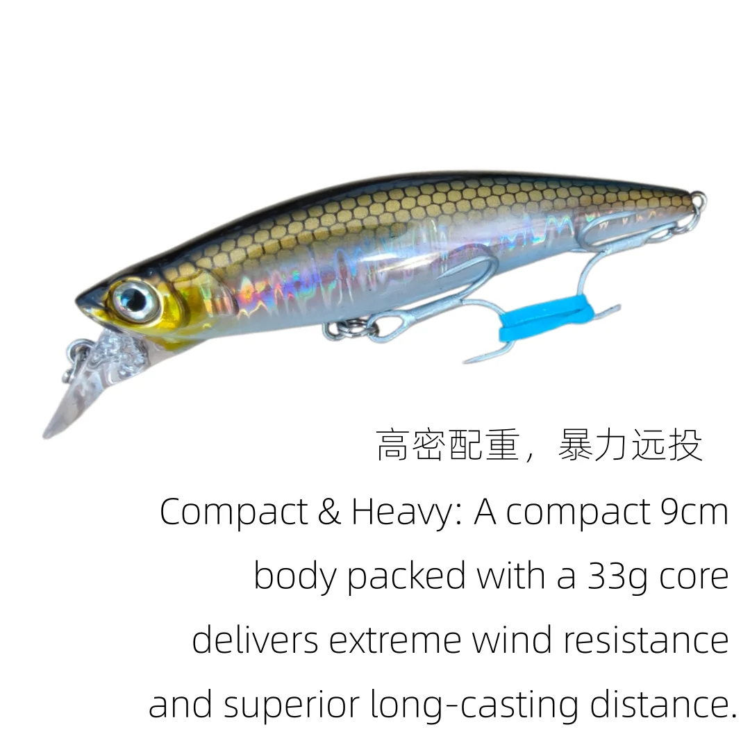 Swolfy Wobbler Minnow hundido – gran distancia para lucio y lubina - imagen 2