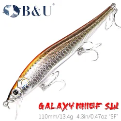 B & U Jerkbait Minnow 110mm – Señuelo flotante agua salada y dulce