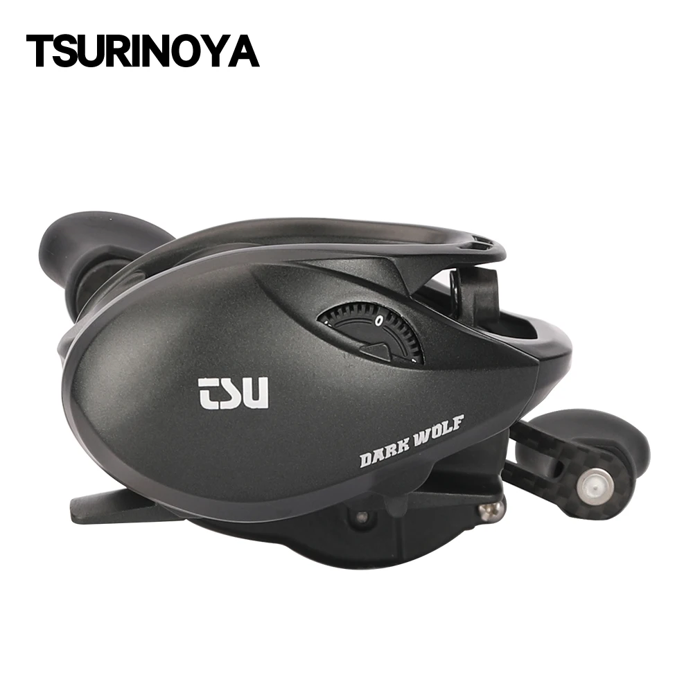 Carrete baitcasting ultraligero TSURINOYA Finesse Dark Wolf trucha