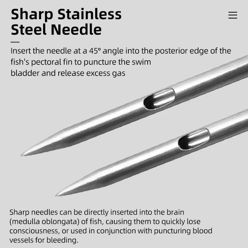 Aguja de acero inoxidable ShareShark para aturdir y sangrar pescado - imagen 2