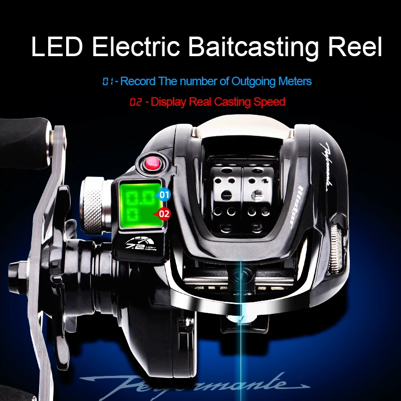 Carrete de pesca HISTAR LED con retroiluminación y frenado magnético - imagen 4