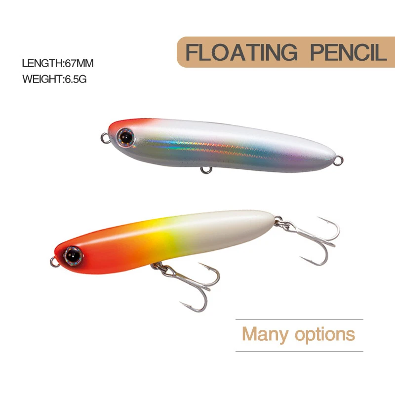 Señuelo Popper Stickbait flotante vista frontal