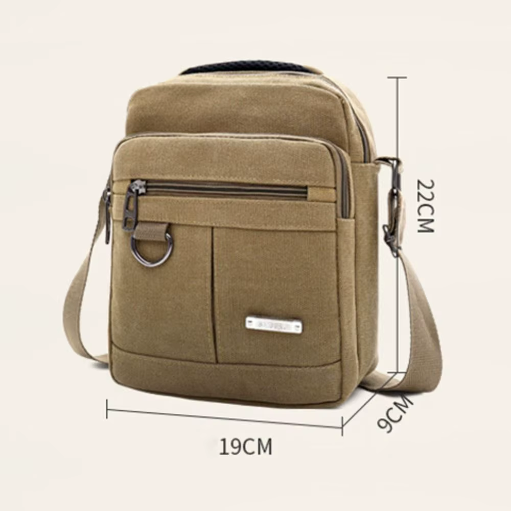 Bolso de lona bandolera para pesca y actividades al aire libre