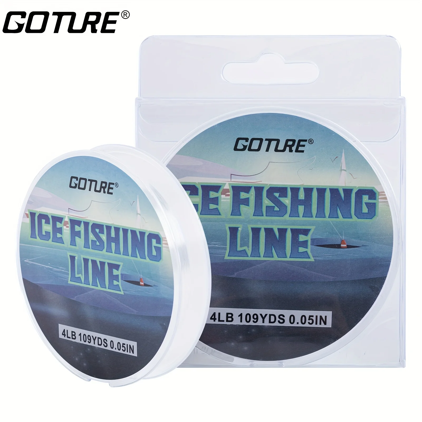 Línea de pesca en hielo Goture enrollada en carrete