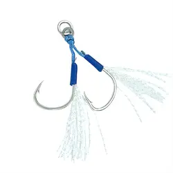 Anzuelos auxiliares slow jigging Blue Line – dobles de cristal