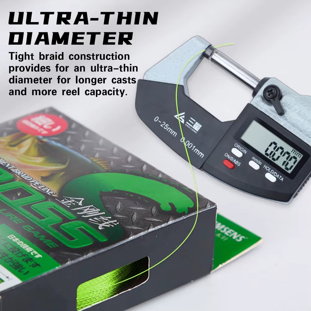 Sedal trenzado PE ultrafino – Multifilamento para mar y río - imagen 3