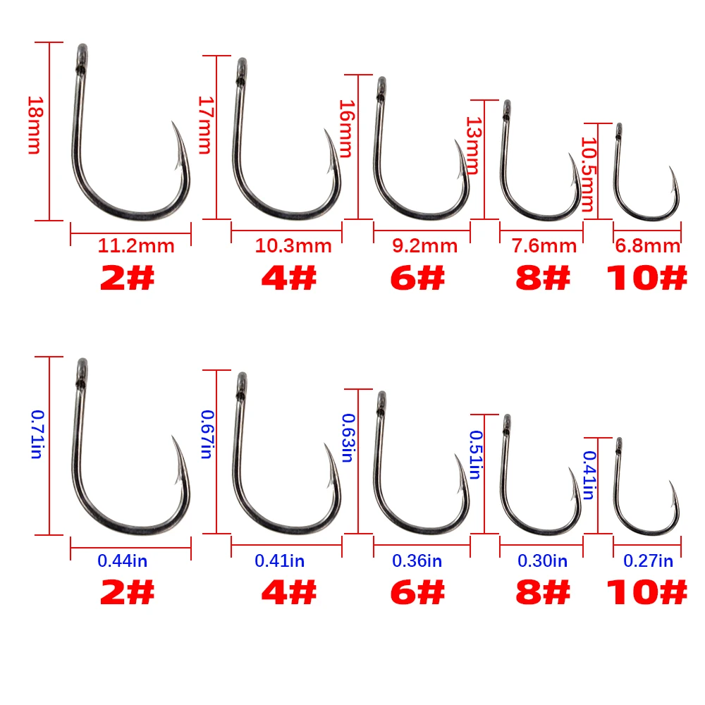 Anzuelos para carpa con púas de acero inox recubiertos PTFE - imagen 2