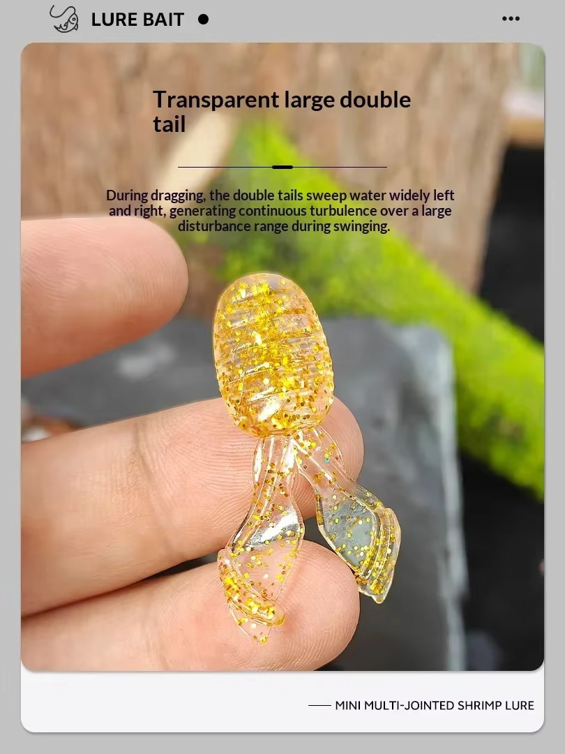 Cebo artificial tipo craw de silicona