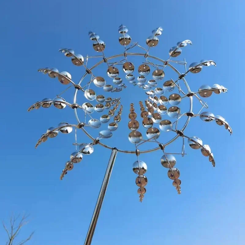 Molinete Giratorio Decorativo – Escultura Náutica para Jardín