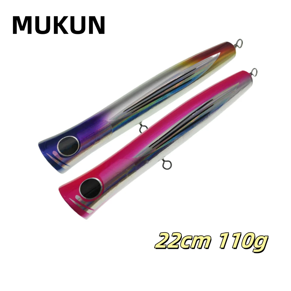 MUKUN Señuelo Topwater Popper de madera - imagen 2